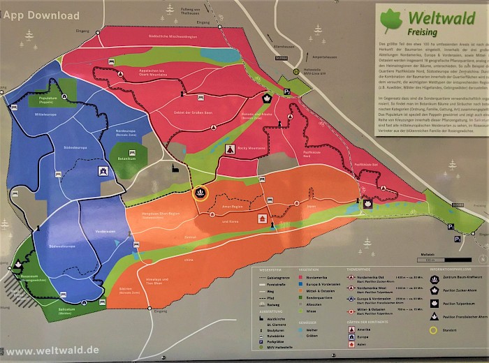 Weltwald Freising Uebersichtstafel