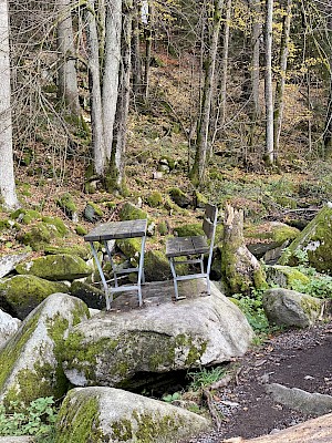 Saussbachklamm Bank am Stein