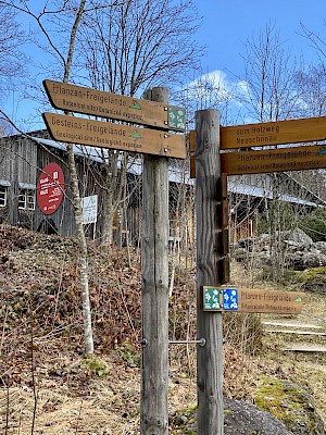 Wegweiser Holzweg Neuschönau