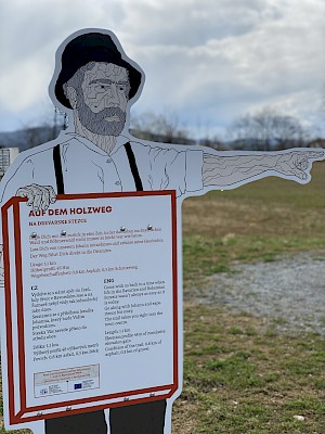 Holzhauer Johann auf dem Holzweg in Neuschönau